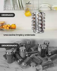 Especiero Cocina 20 Frascos Giratorio